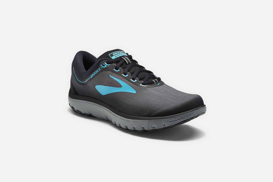 Pureflow 7 Road Brooks Running Shoes NZ Womens - Dark Grey/Blue - GZUPJY-829